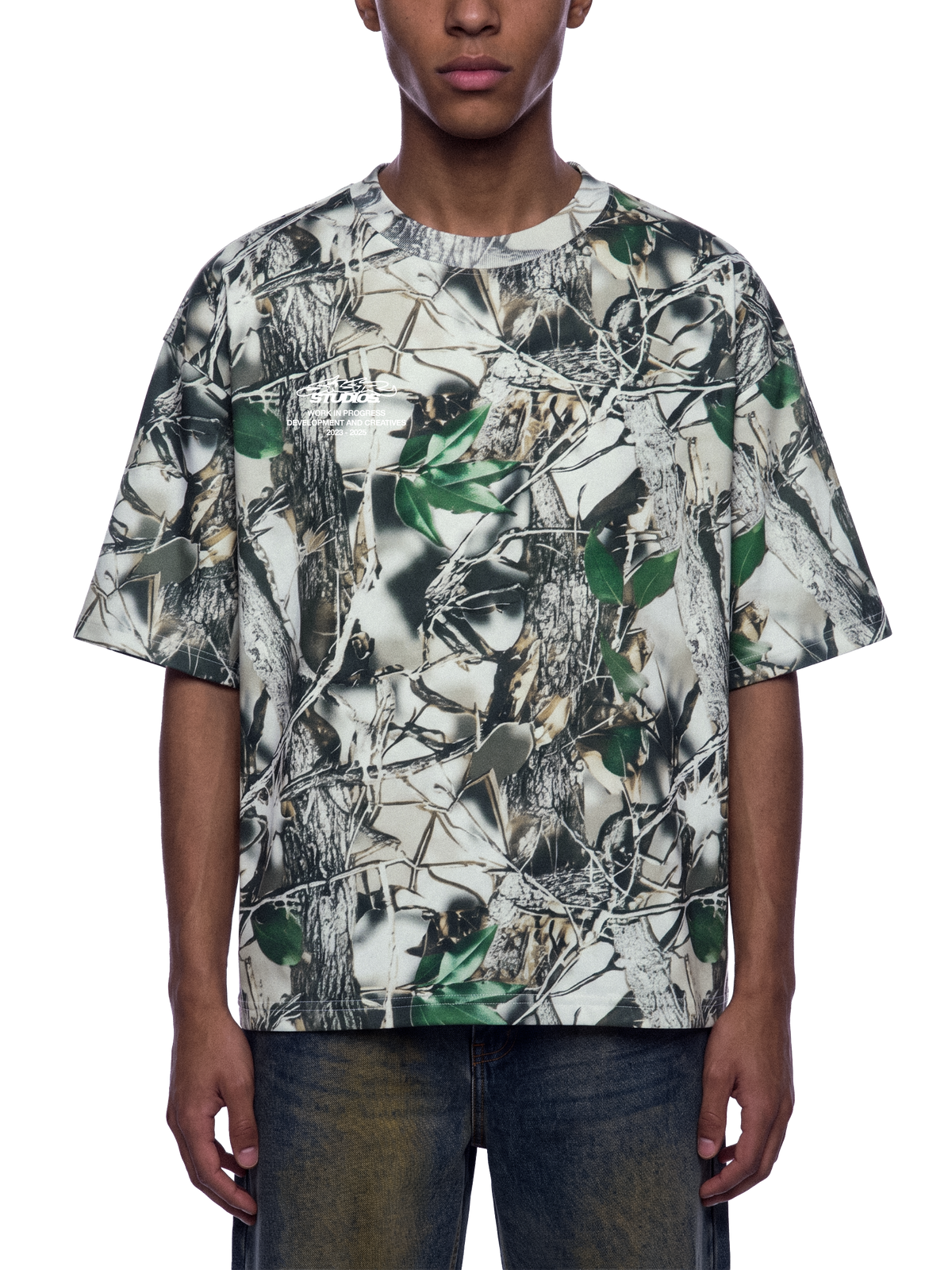 Tree Camo 'Oversized' Boxy Tee