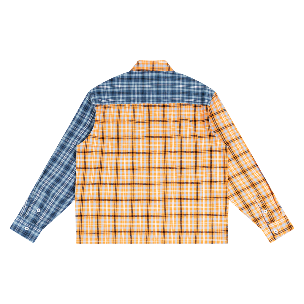 'Oversized' Plaid Block LS