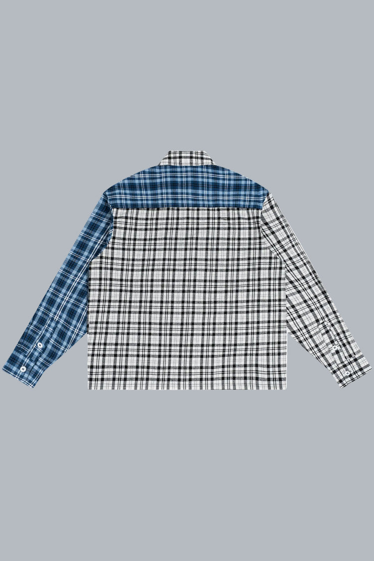 'Oversized' Plaid Block LS